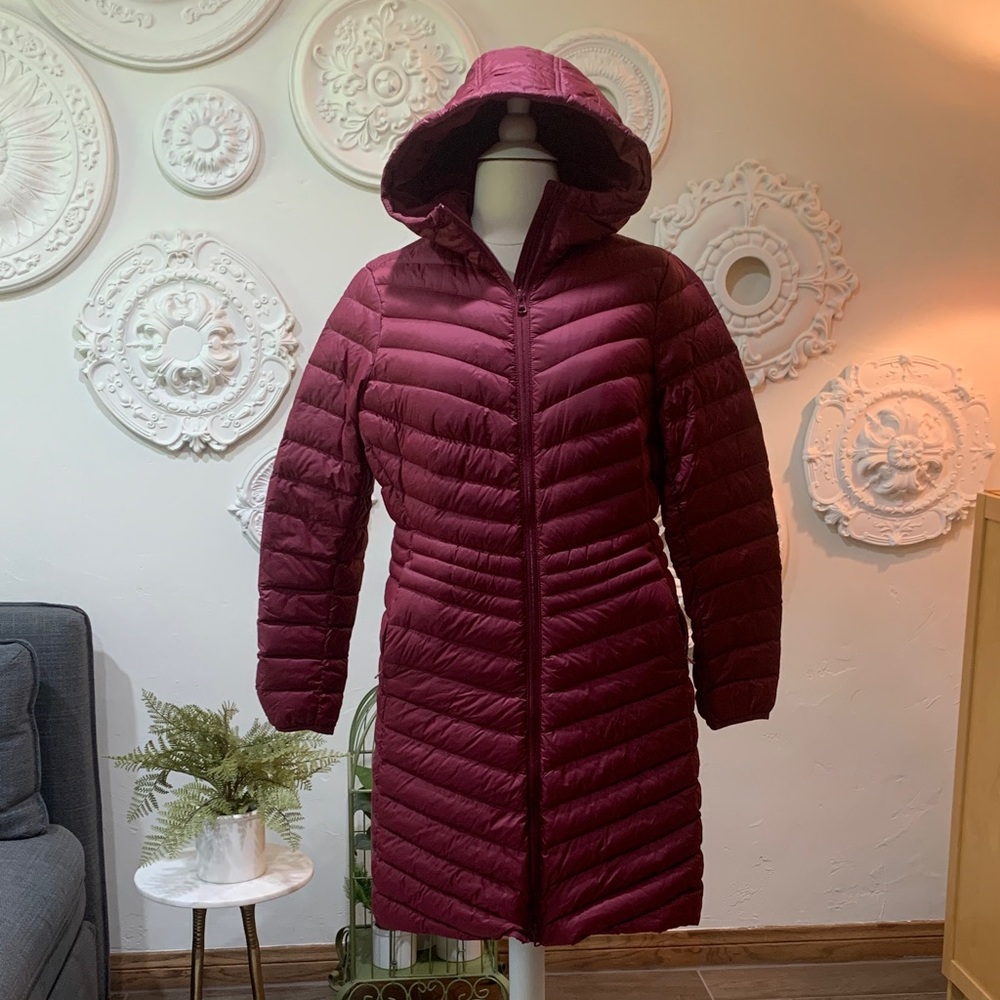 Lands' End Women's Wanderweight Packable Puffer Coat - Burgundy
